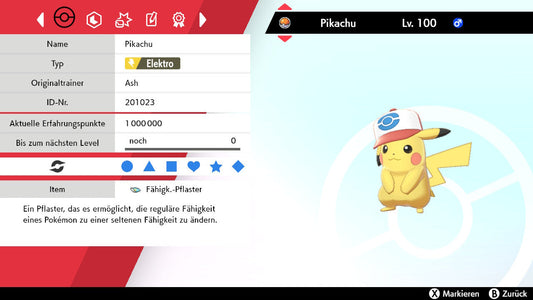 #025 Pikachu Einall-Kappe SnS