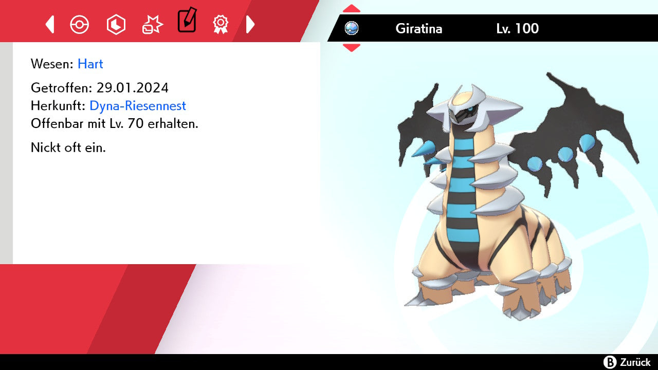 #487 Giratina Wandelform SnS