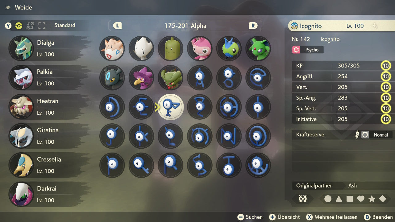 #201 Unown F Elite PLA