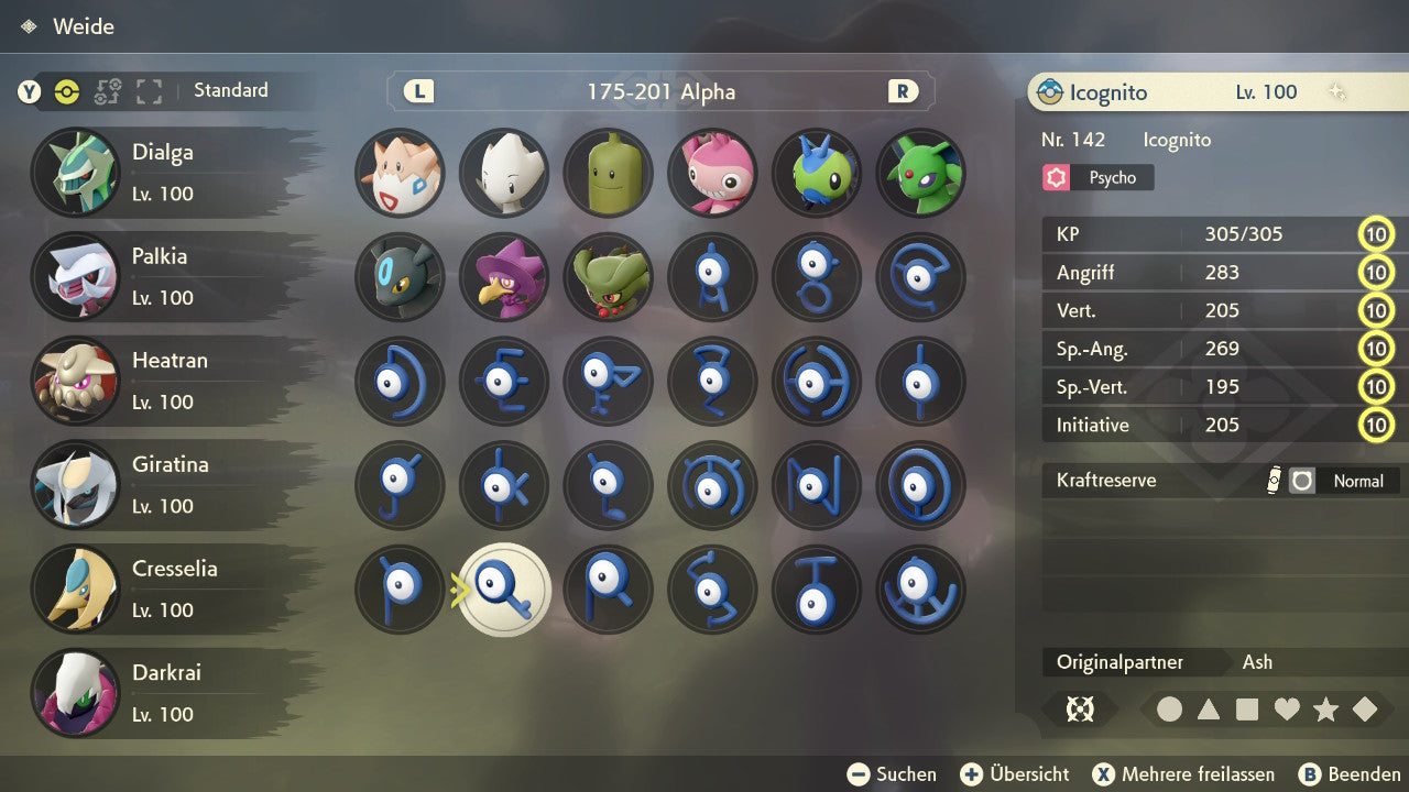 #201 Unown Q Elite PLA