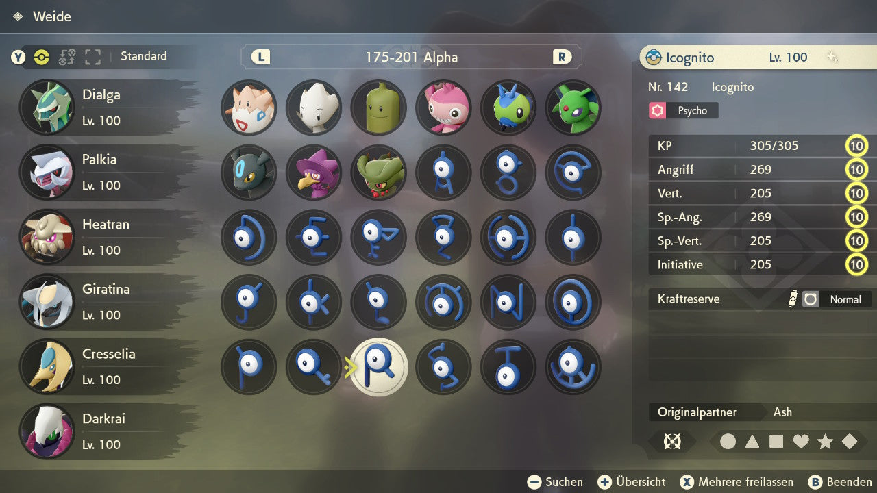 #201 Unown R Elite PLA