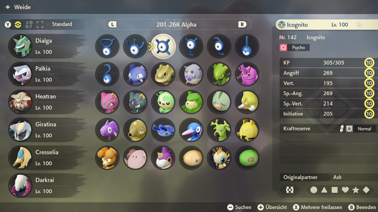 #201 Unown X Elite PLA