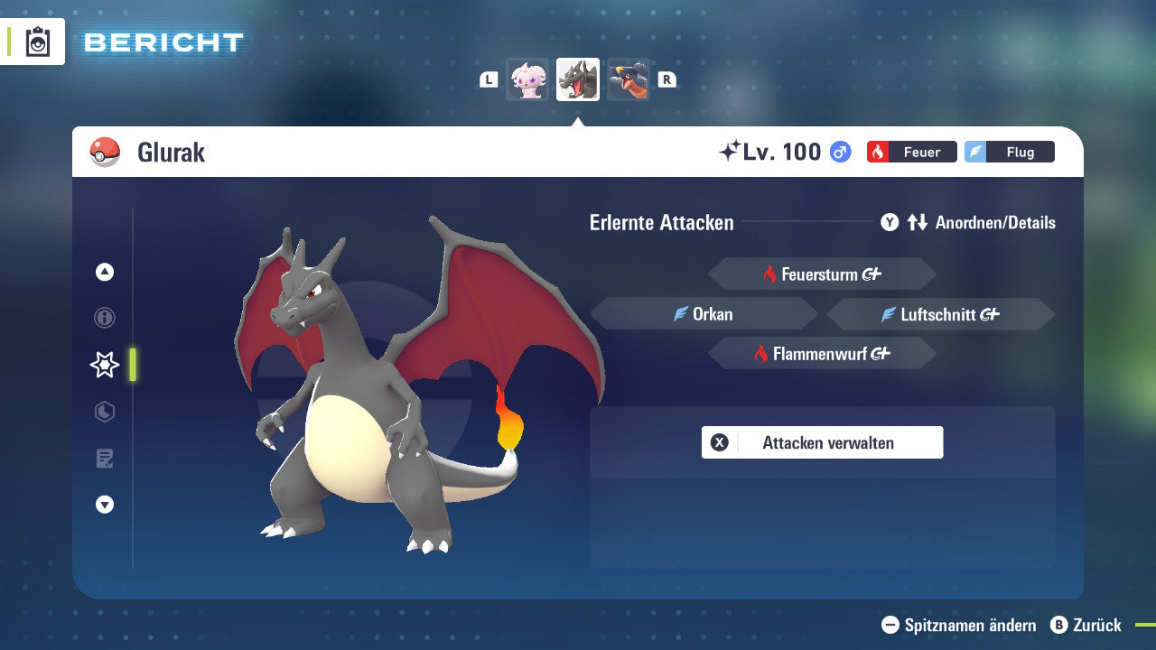 Ranked Team Nr. 1: #006 Glurak #445 Knakrack #448 Lucario PVP ZA
