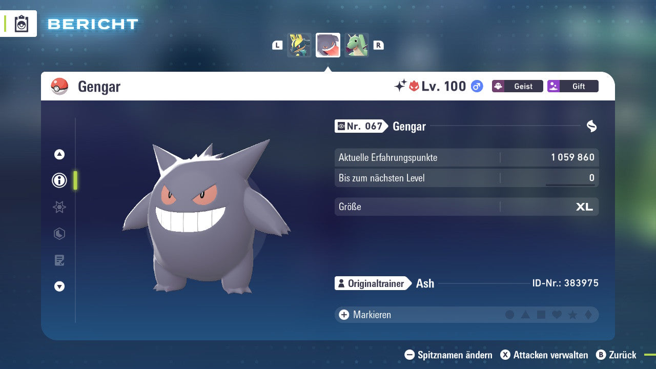 Ranked Team Nr. 2: #094 Gengar #149 Dragoran #658 Quajutsu PVP ZA
