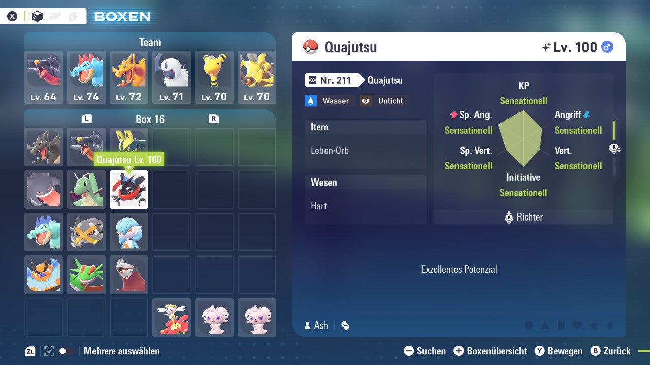 Ranked Team Nr. 2: #094 Gengar #149 Dragoran #658 Quajutsu PVP ZA