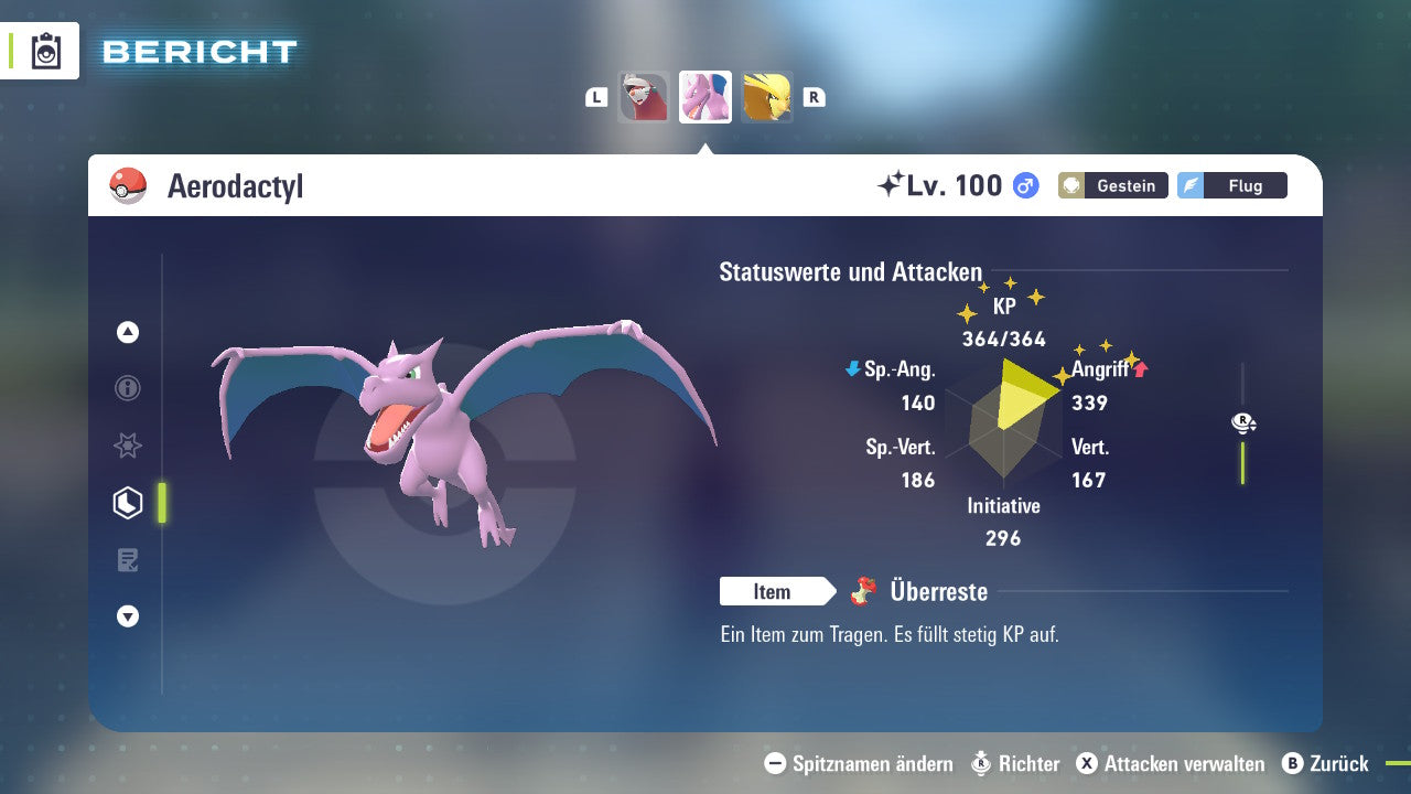 Ranked Team Nr. 9: #142 Aerodactyl #018 Tauboss #354 Banette PVP ZA