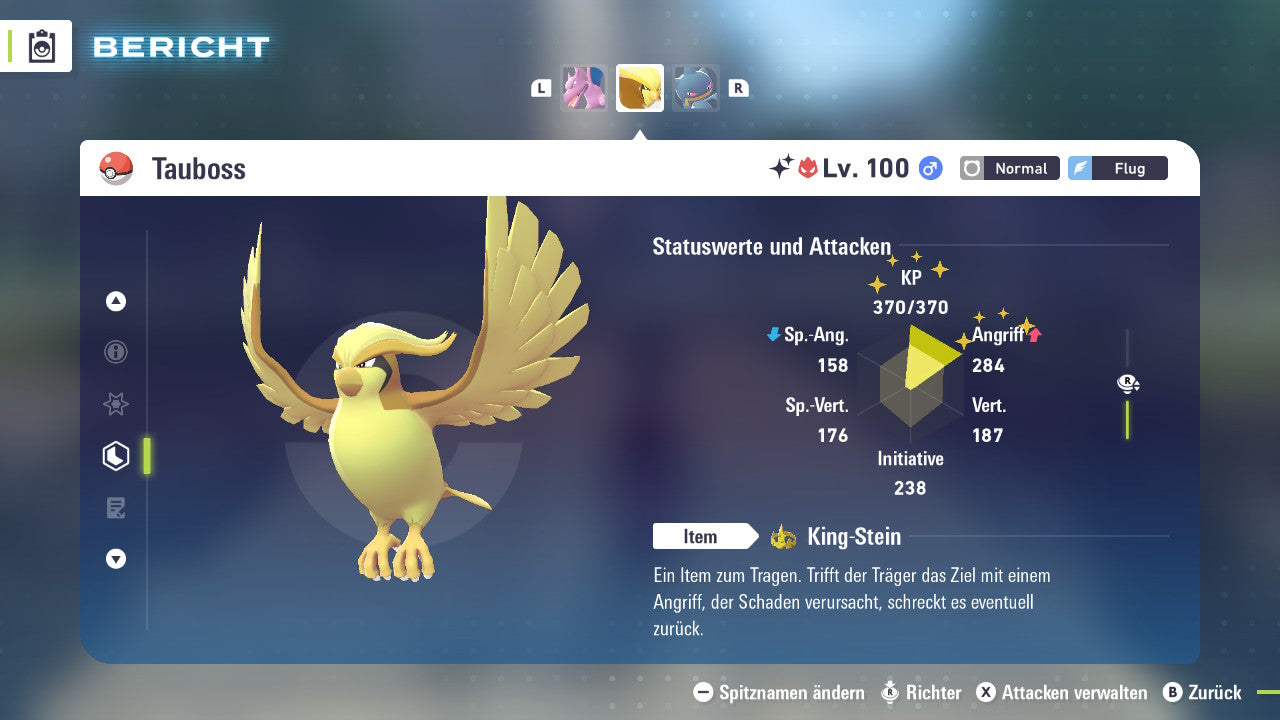 Ranked Team Nr. 9: #142 Aerodactyl #018 Tauboss #354 Banette PVP ZA