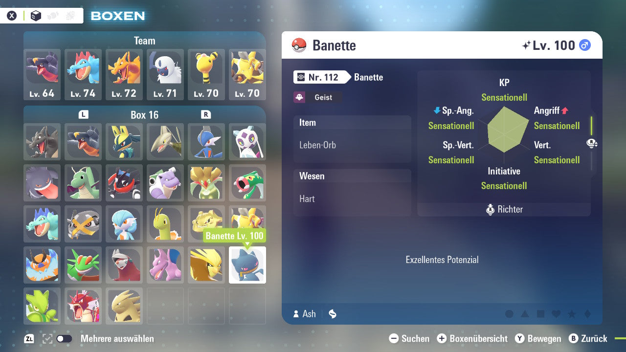 Ranked Team Nr. 9: #142 Aerodactyl #018 Tauboss #354 Banette PVP ZA