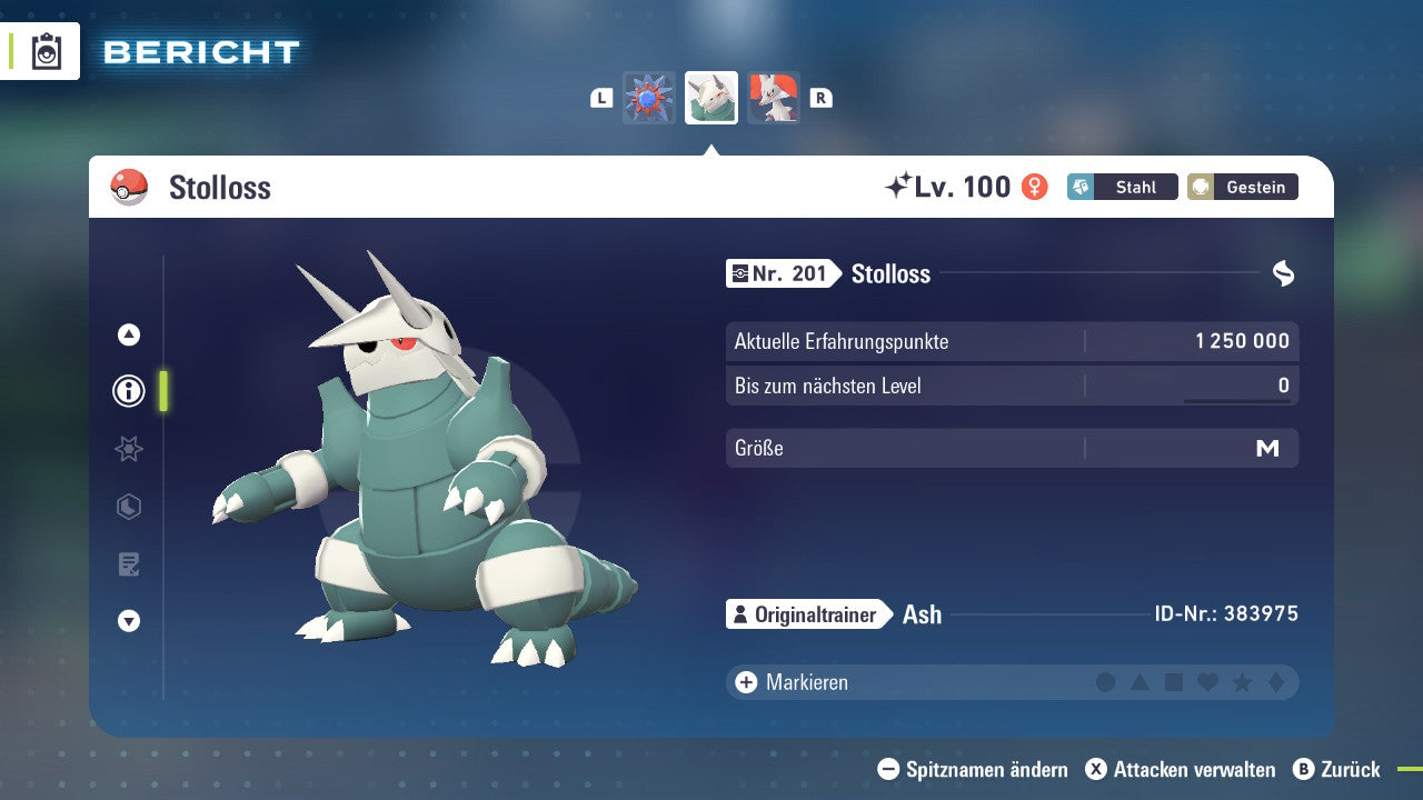 Ranked Team Nr. 11: #701 Resladero #121 Starmie #306 Stolloss PVP ZA