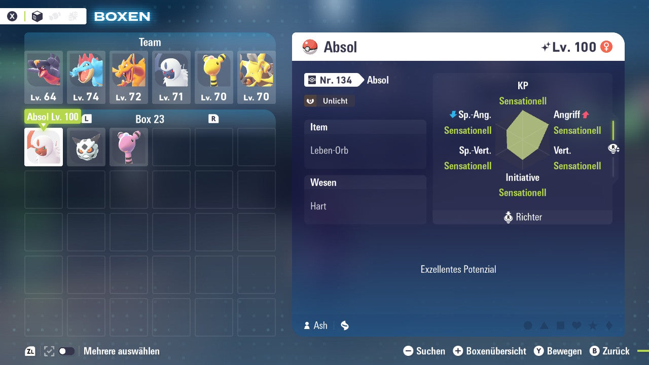 Ranked Team Nr. 21 : #359 Absol #362 Firnontor #181 Ampharos PVP ZA