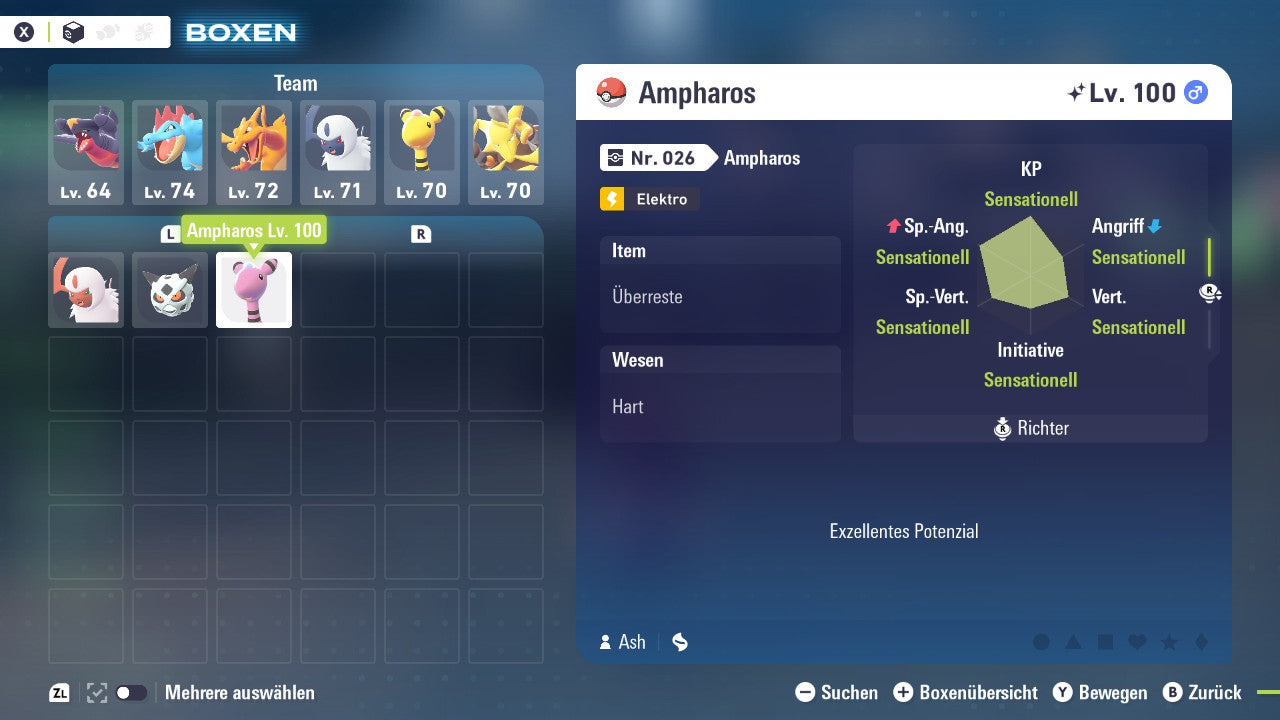 Ranked Team Nr. 21 : #359 Absol #362 Firnontor #181 Ampharos PVP ZA