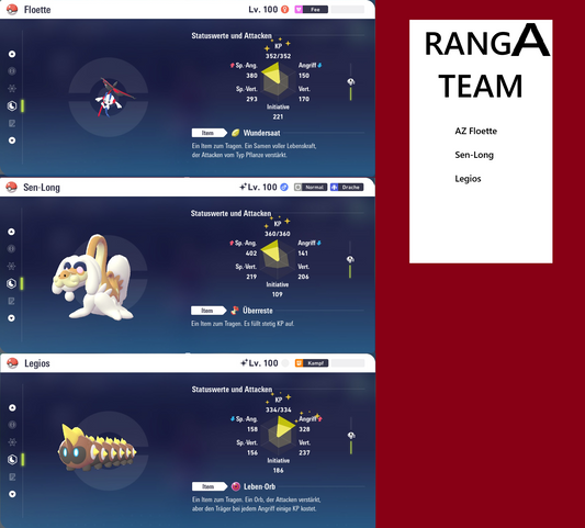 Ranked Team Nr. 12: #670 AZ-Floette #780 Sen-Long #870 Legios PVP ZA