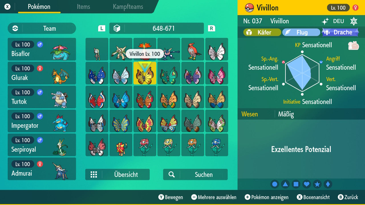 #666 Vivillon Kontinentalmuster PVP SV
