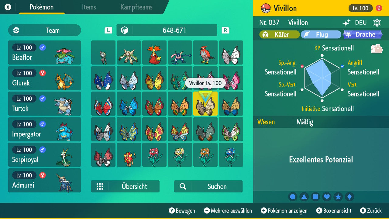#666 Vivillon Sandmuster PVP SV