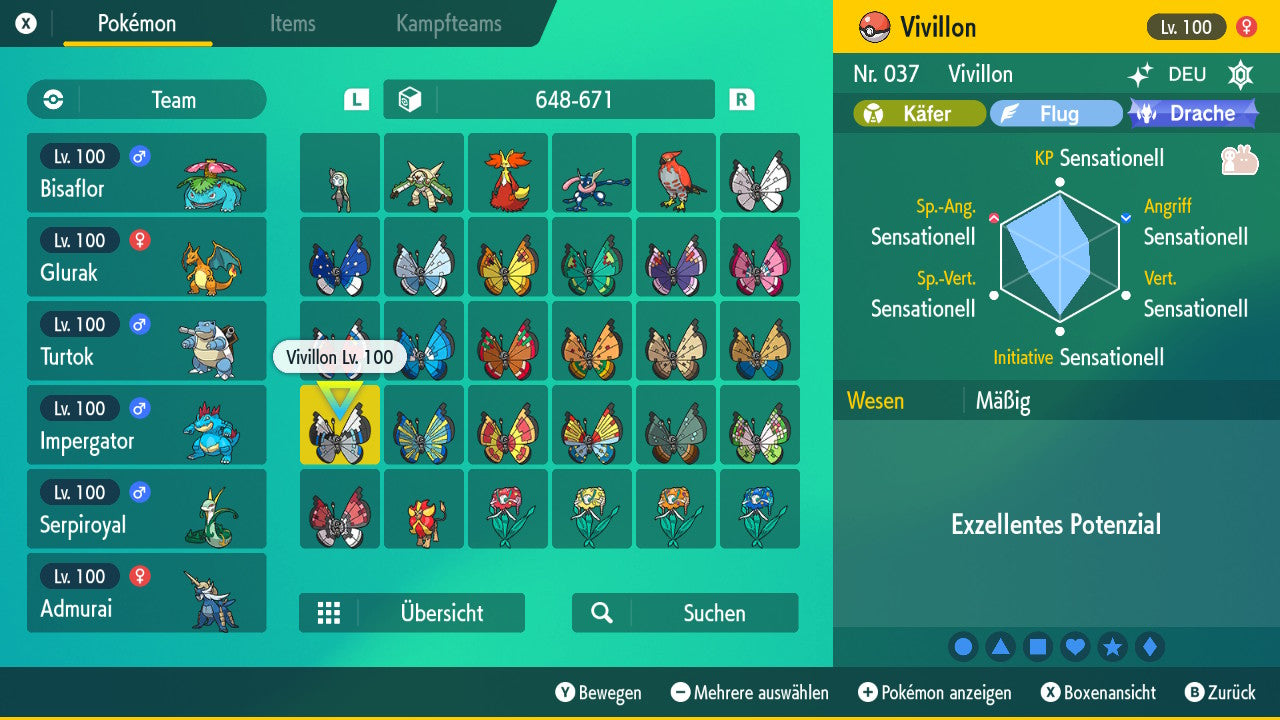 #666 Vivillon Monsunmuster PVP SV