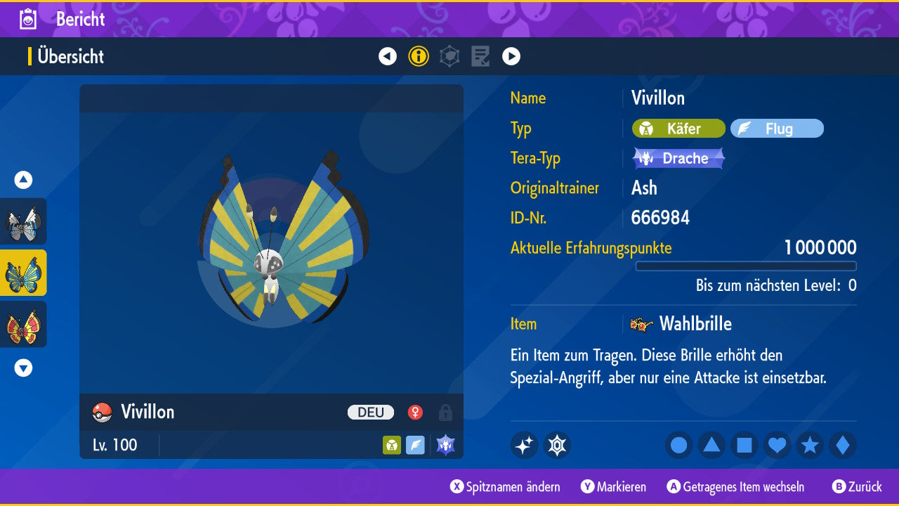 #666 Vivillon Savannenmuster PVP SV