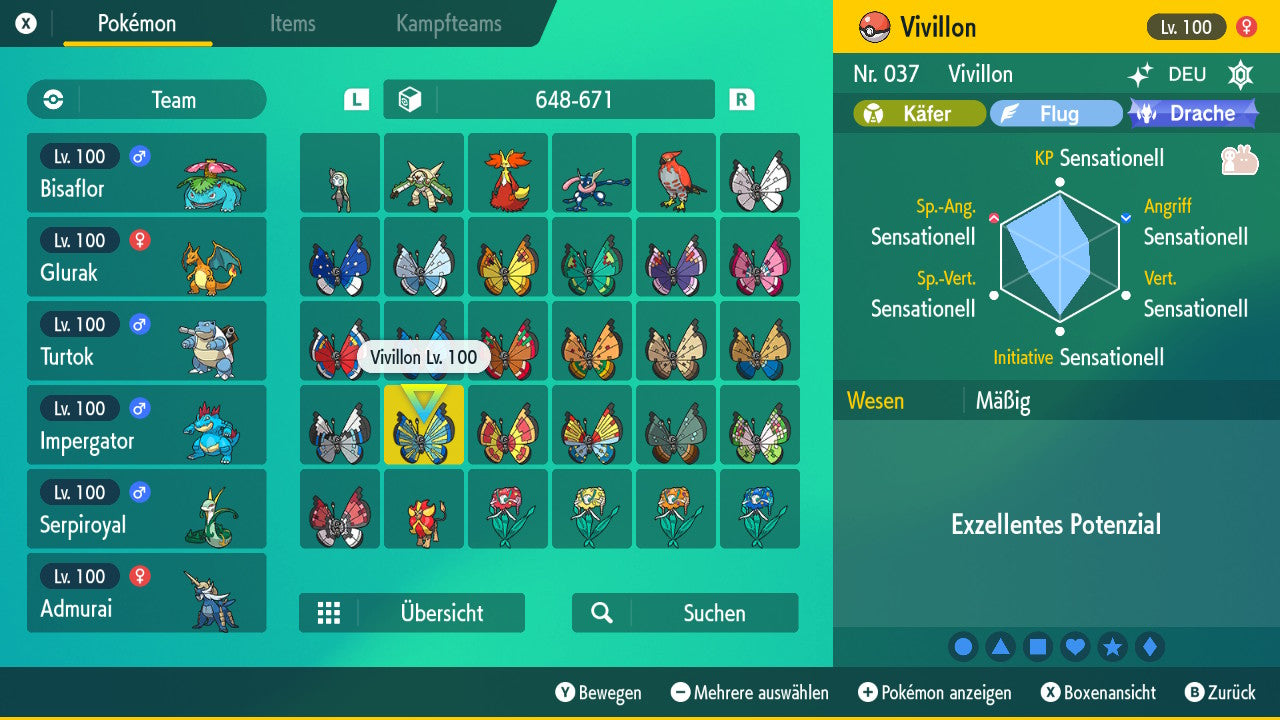 #666 Vivillon Savannenmuster PVP SV