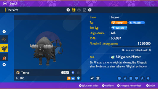 #128 Tauros-Paldea Flood Variant SV