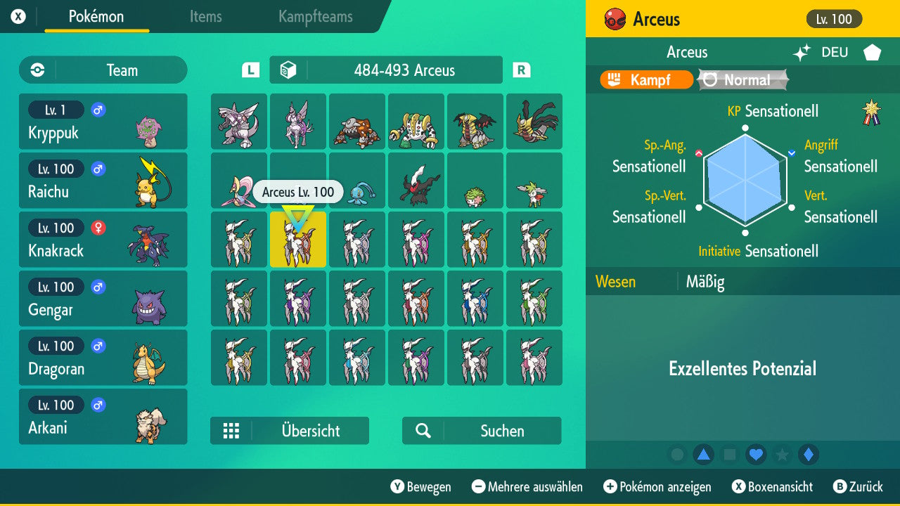 #493 Arceus Kampf SV