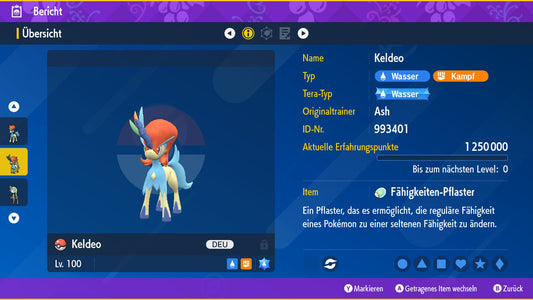 #647 Forme résolue de Keldeo