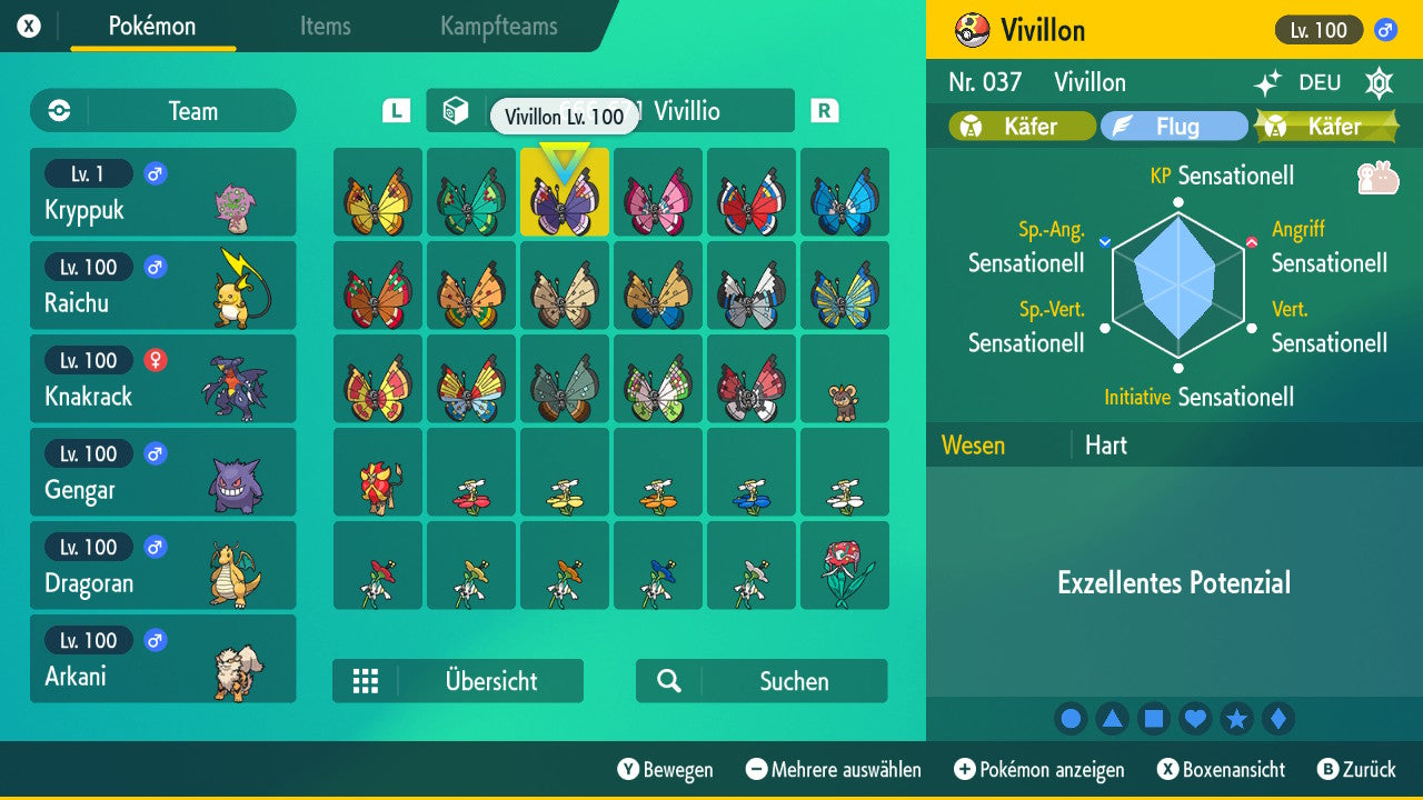 #666 Vivillon Prunkmuster SV