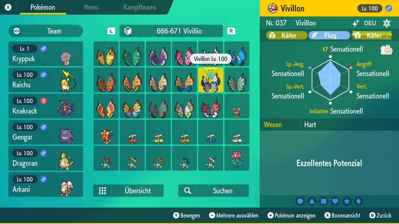 #666 Vivillon Monsoon Pattern SV