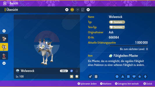 #745 Formulaire journalier Lycanroc