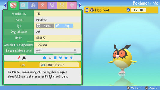 #163 Hoothoot BDSP