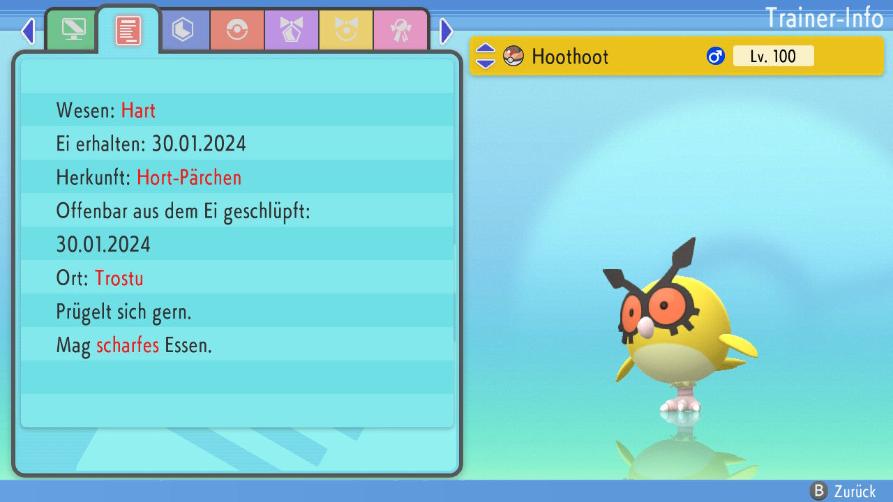 #163 Hoothoot BDSP