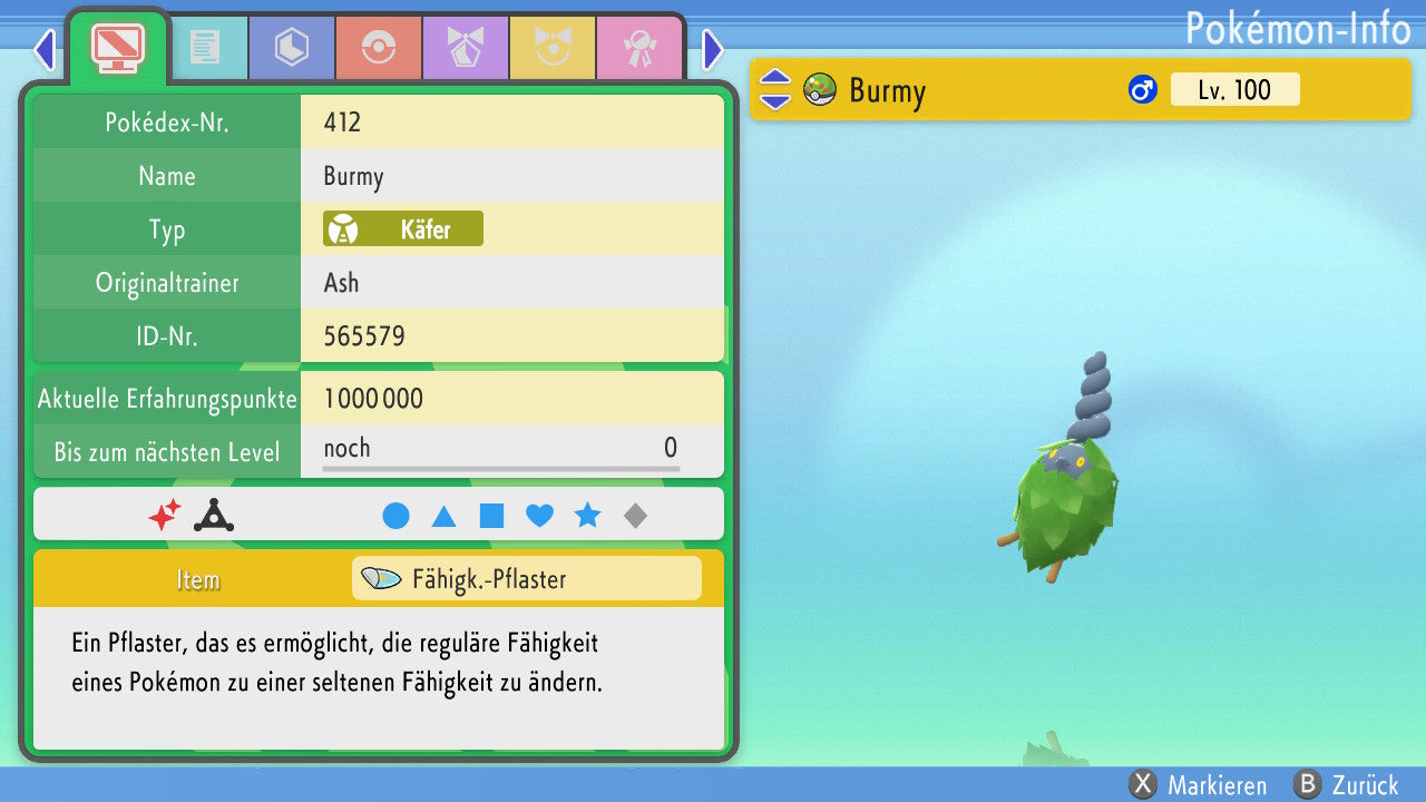 #412 Burmy Pflanzenumhang BDSP