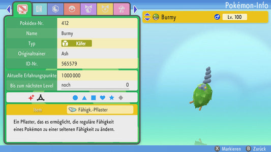 #412 Cap végétal Burmy BDSP