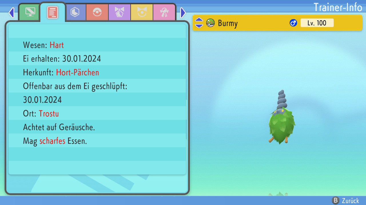 #412 Burmy Pflanzenumhang BDSP