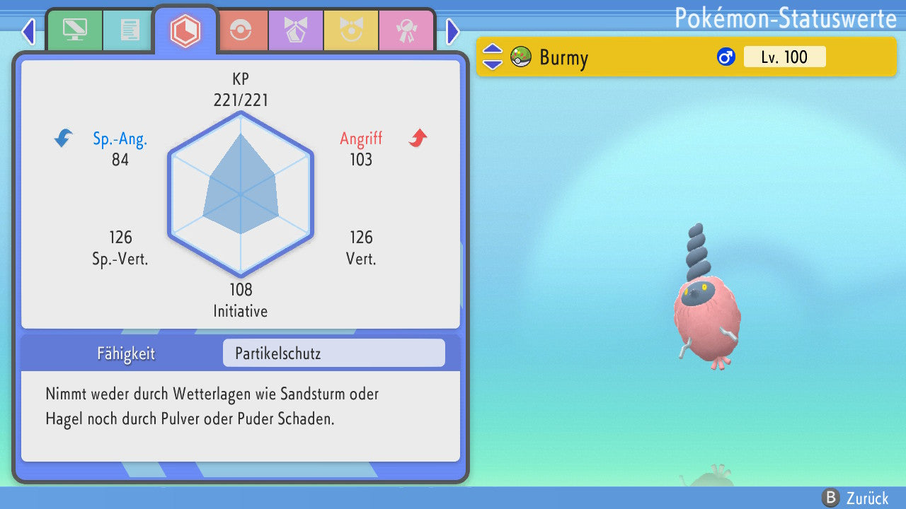 #412 Burmy Lumpenumhang BDSP
