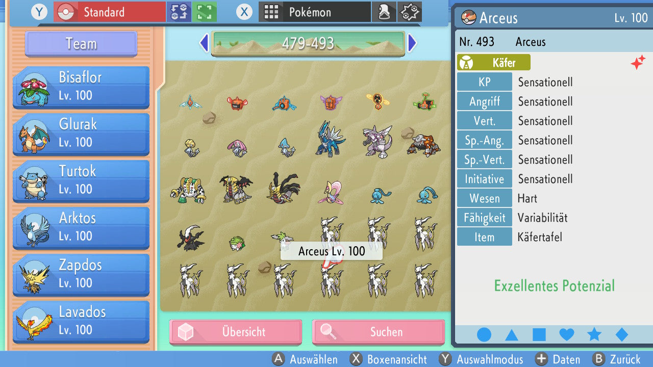 #493 Arceus Käfer BDSP