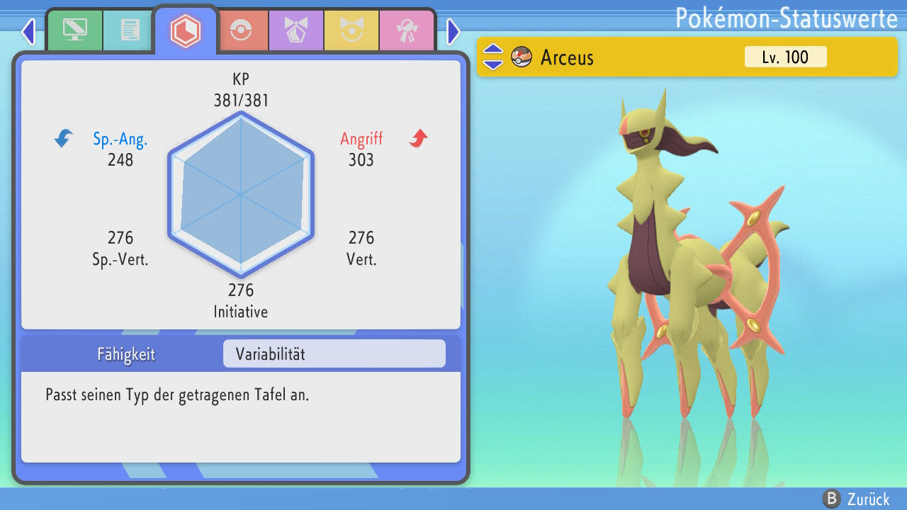 #493 Arceus Feuer BDSP