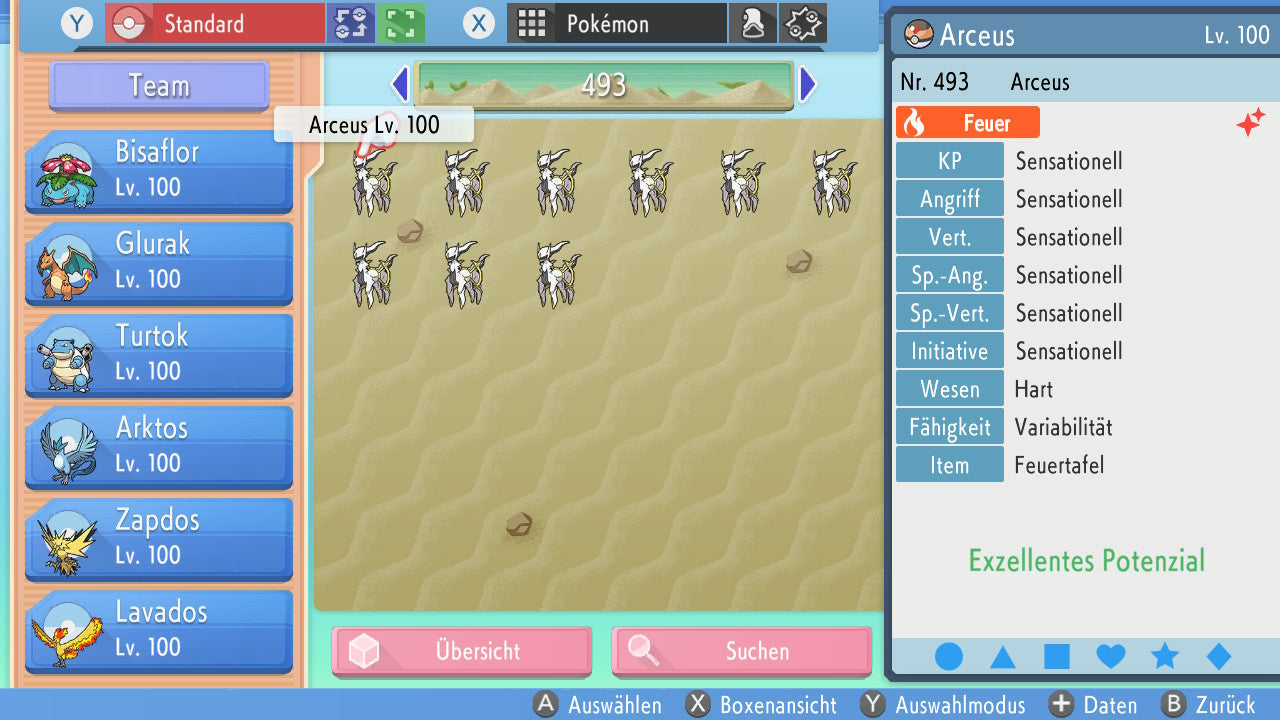 #493 Arceus Feuer BDSP