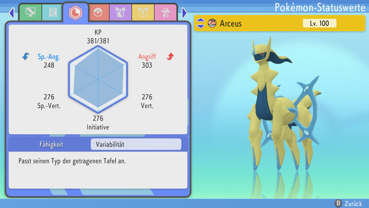 #493 Arceus Wasser BDSP