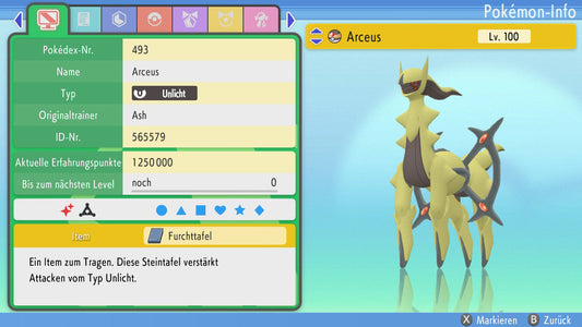 #493 Arceus Sombre BDSP