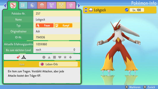 #257 Blaziken PVP BDSP