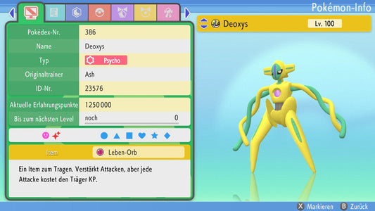 #386 Deoxys forme normale PVP BDSP