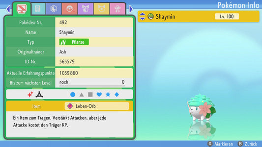 #492 Forme de relief Shaymin PVP BDSP
