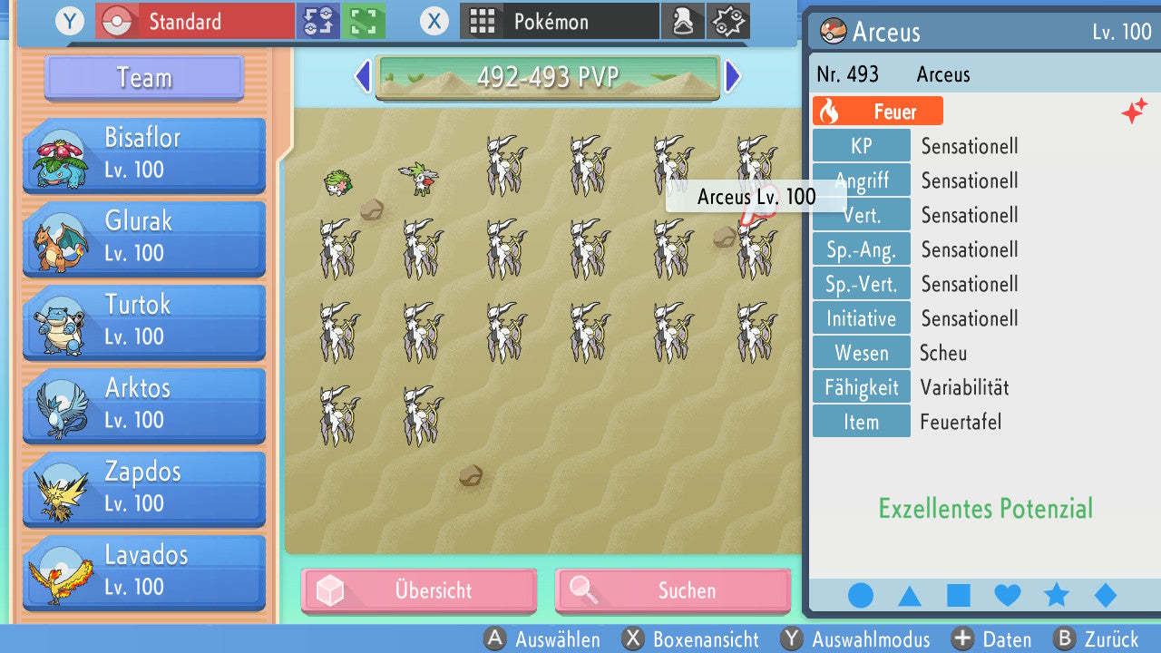 #493 Arceus Feuer PVP BDSP