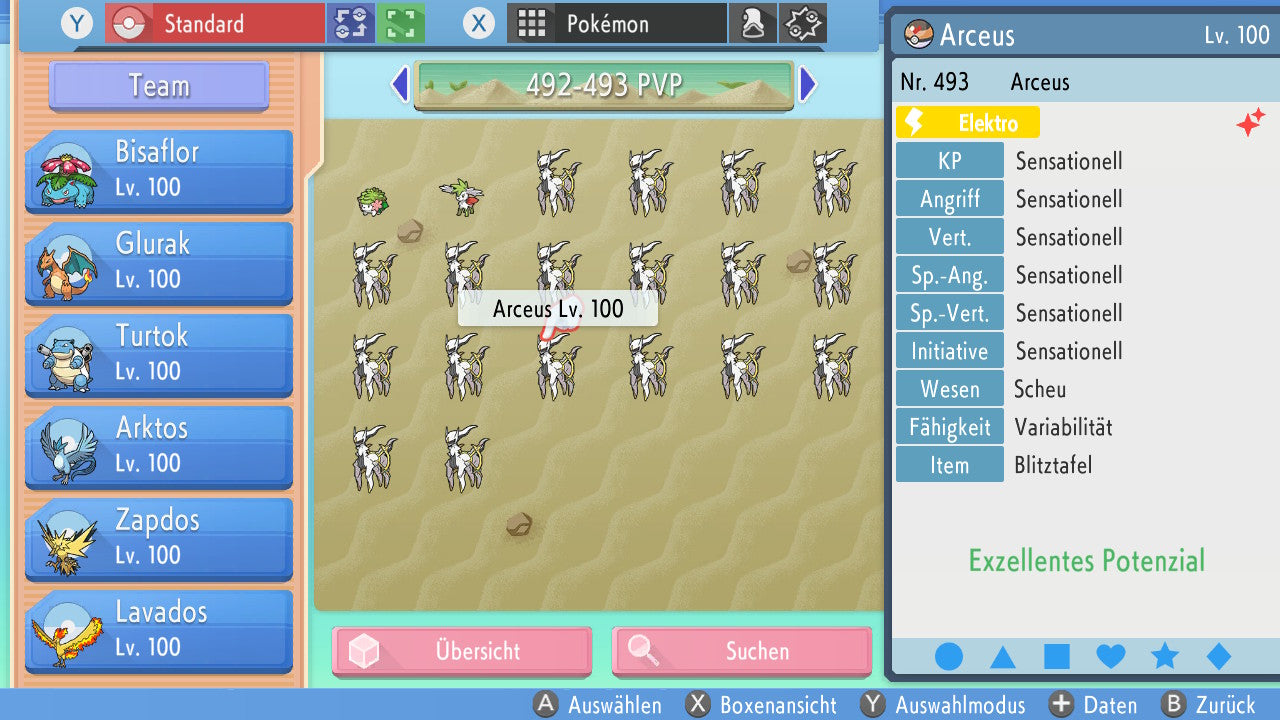 #493 Arceus Elektro PVP BDSP