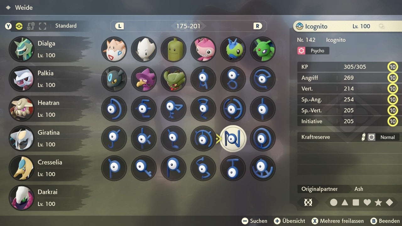 #201 Unown N PLA