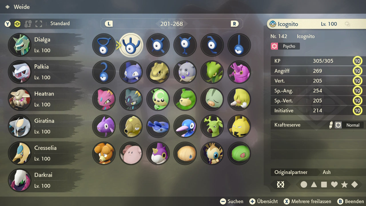 #201 Unown W PLA