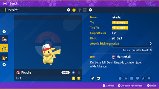 #25 Shiny Pikachu Original Cap SV