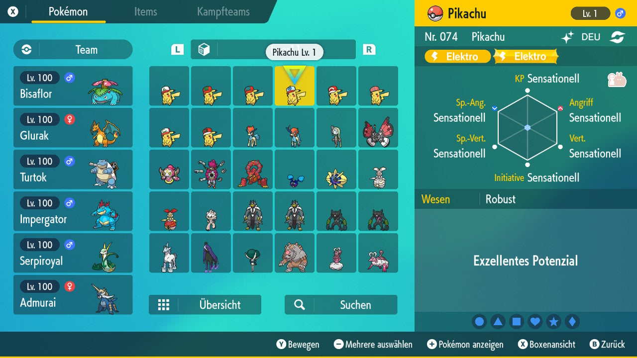 #25 Shiny Pikachu Einall-Kappe SV