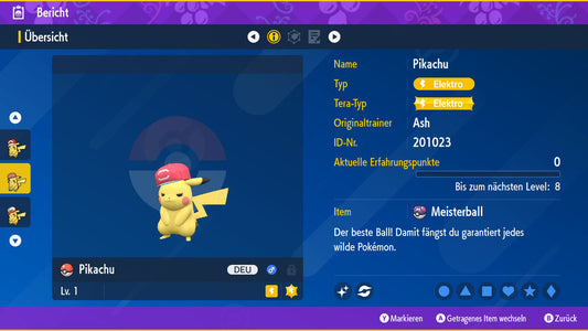 #25 Shiny Pikachu Alola Cap SV