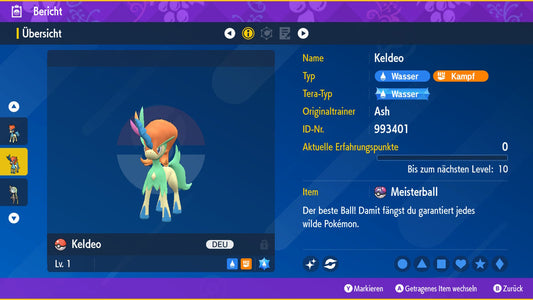 #647 Forme résolue de Keldeo brillant