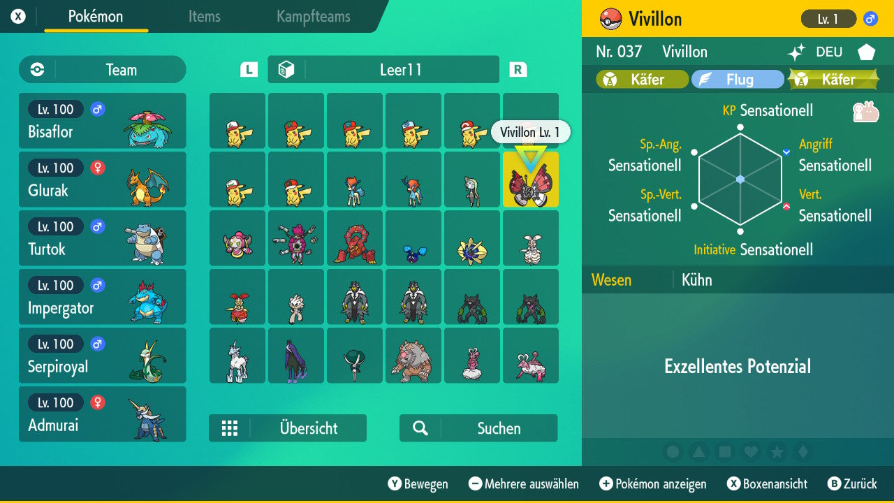 #666 Shiny Vivillion Pokeball-Muster SV